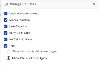 Manage Columns