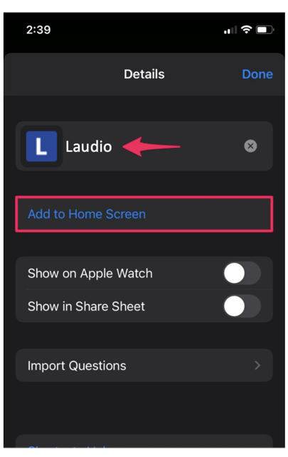 Create a shortcut to Laudio on your computer or mobile device_IMG8