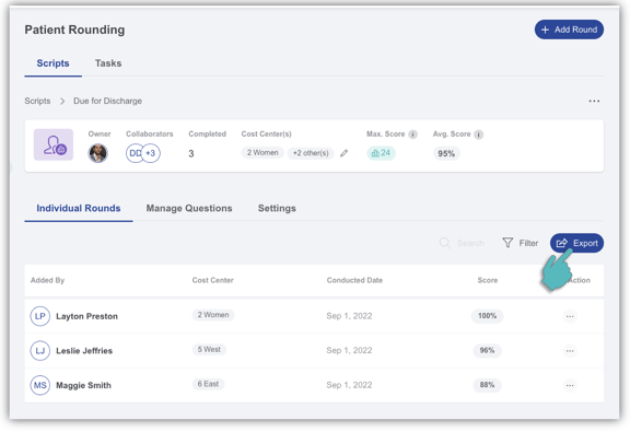 Export Patient Rounding data_IMG2