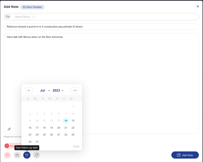 add follow up task